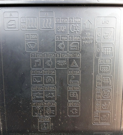 Схема блока в салоне