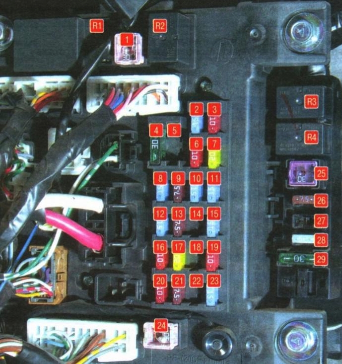 Схема блока в салоне аутлендер хл 1