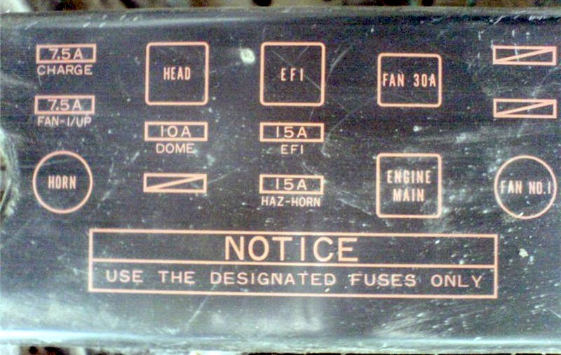 Схема с крышки блока