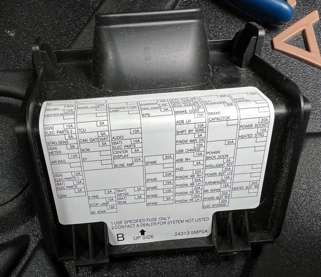 схема с крышки блока