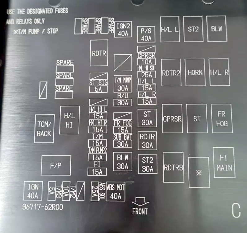 Схема с крышки блока