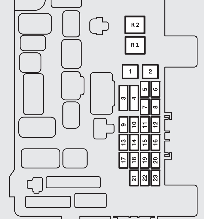 Схема блока в салоне