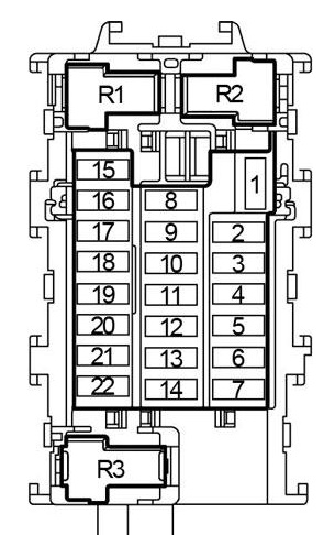 Схема блока в салоне