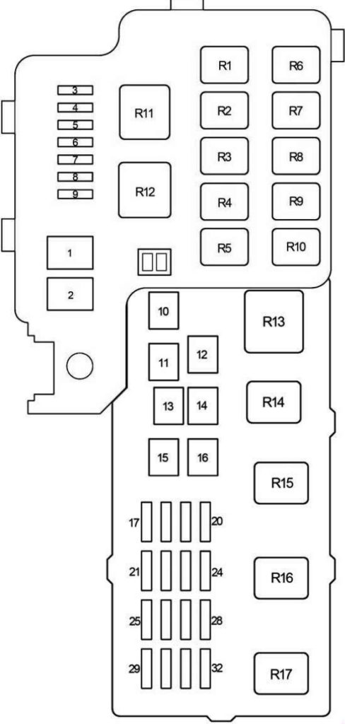Схема блока под капотом тойота камри 30