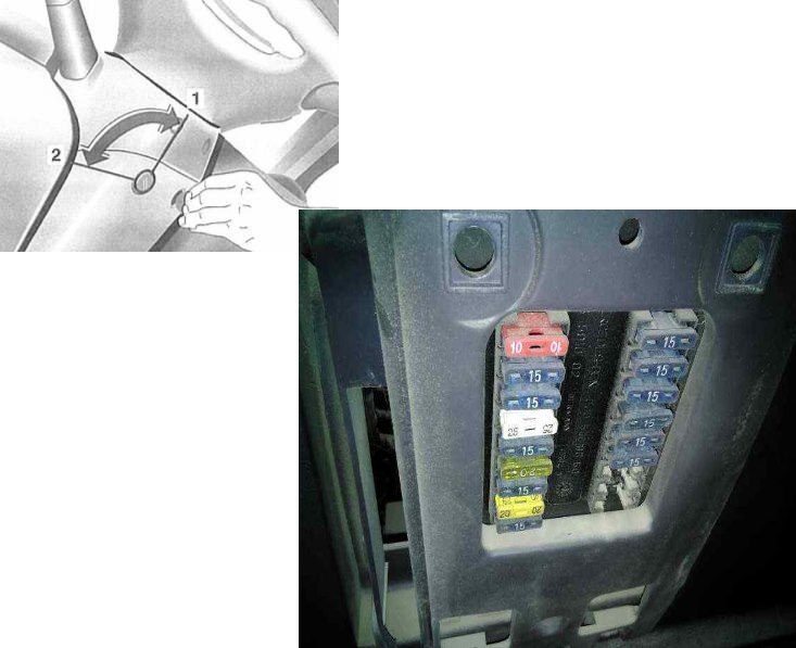 Доступ к блоку в салоне 