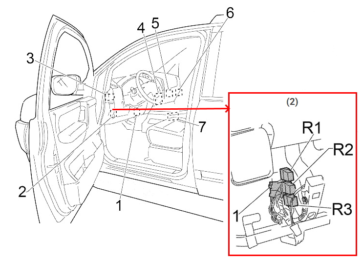Схема блоков в салоне