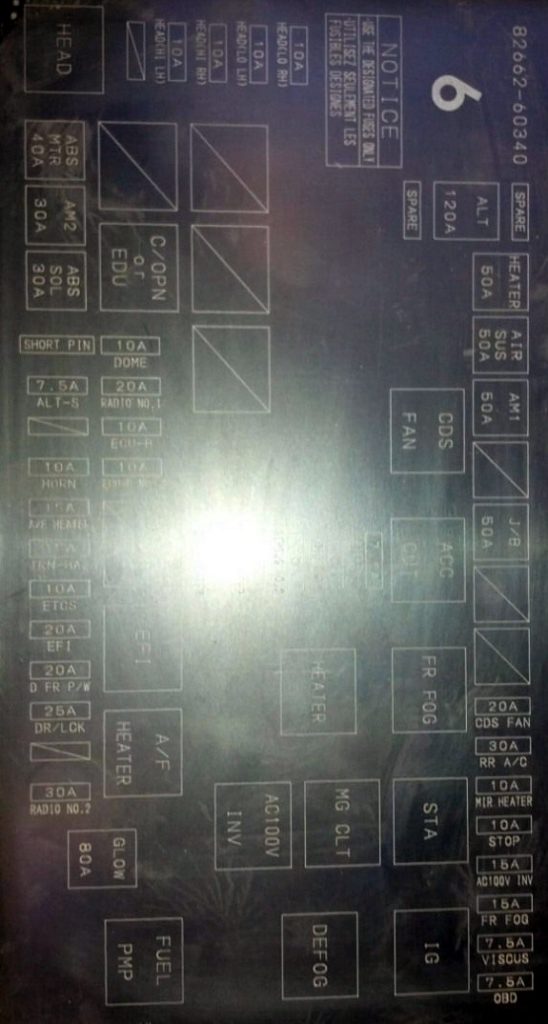 Схема с крышки блока