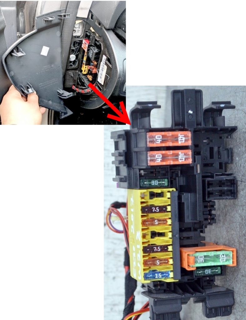 Фото пример блока в салоне мерседес 213