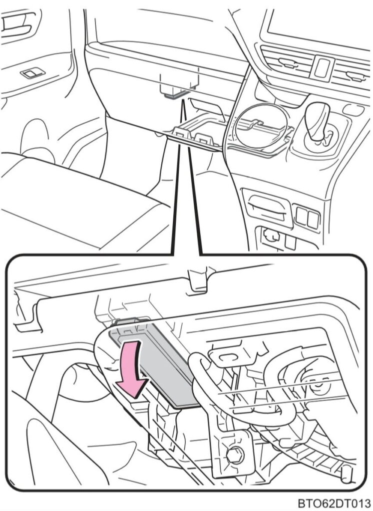 доступ к блоку в салоне