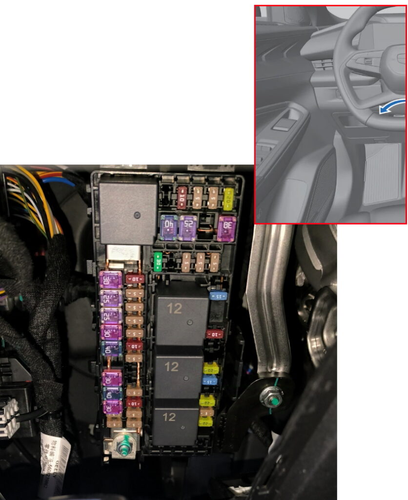 блок предохранителей в салоне ситирей