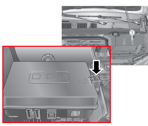 блок под капотом джили атлас