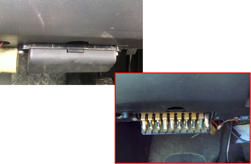 расположение блока в салоне