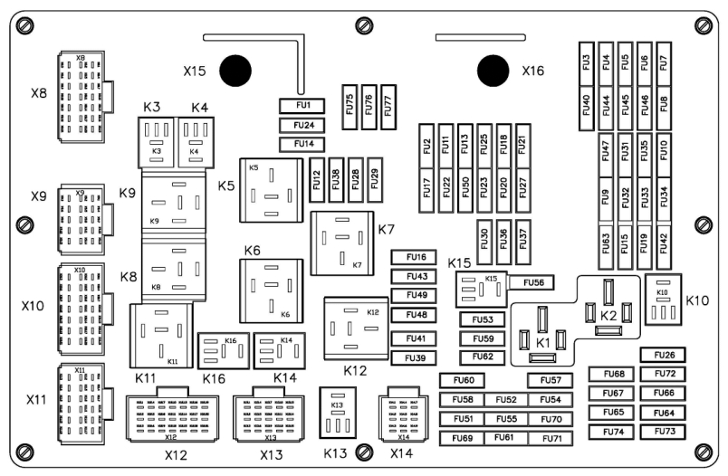Схема блока КАМАЗ К5