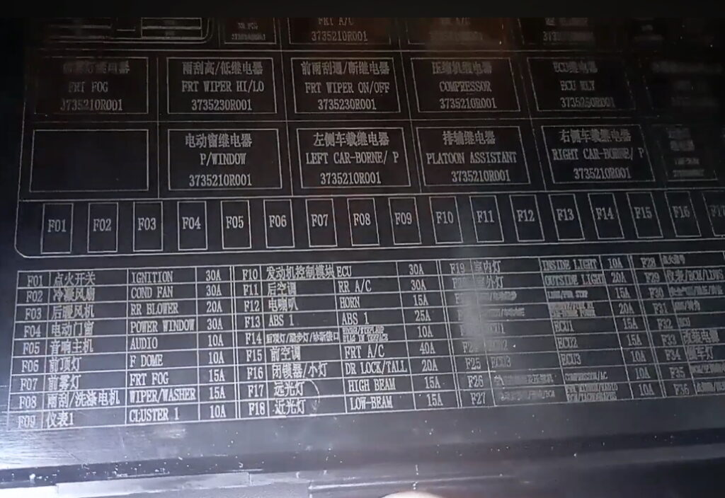 Схема с крышки блока