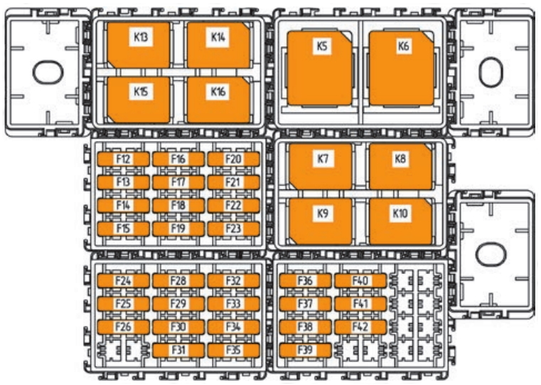 Схема блока в салоне
