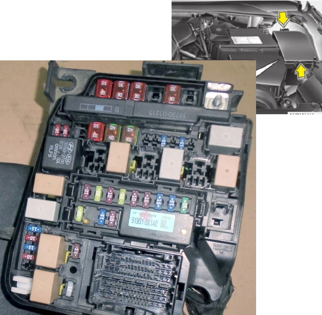 Блок под капотом hyundai i40