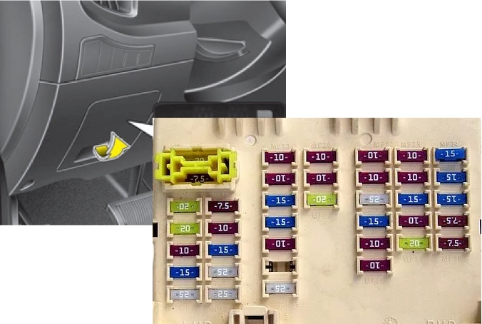 Доступ к блоку в салоне