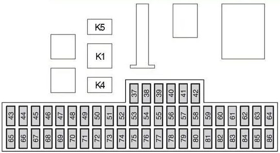 Схема блока в салоне 1 поколение