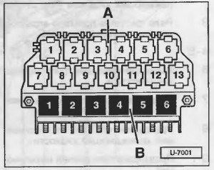 блок реле в салоне ауди а4 б5