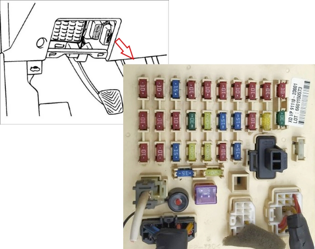 Блок предохранителей Элантра 3