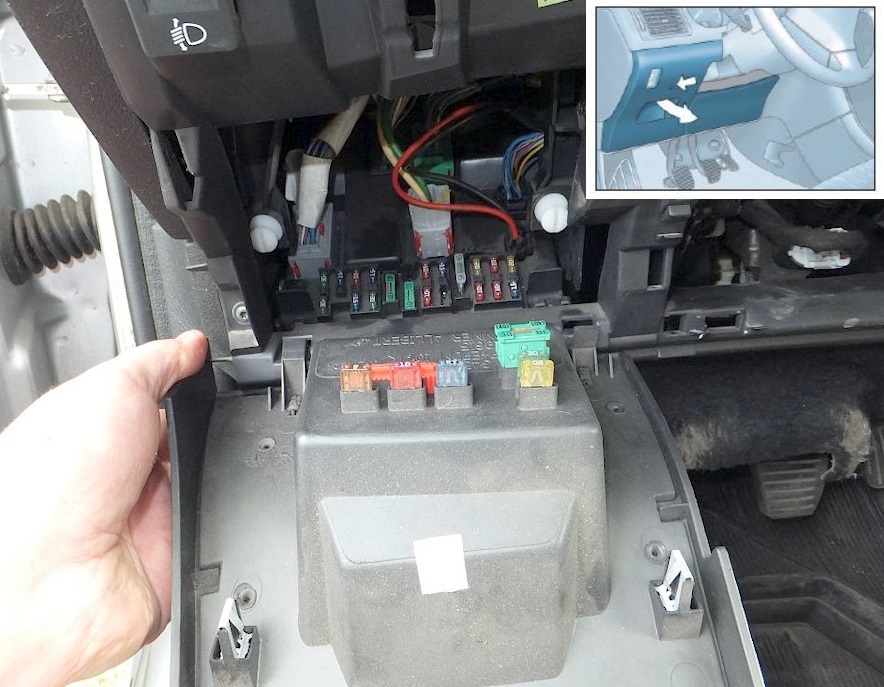 Блок в салоне пежо 307