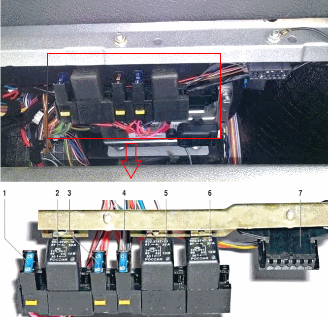 Дополнительный блок в салоне