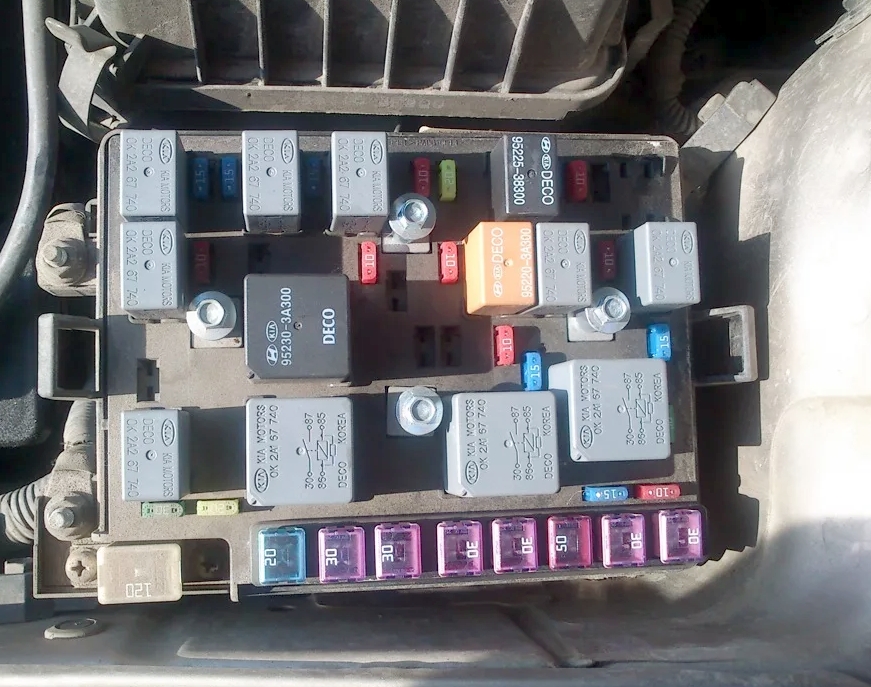 Фото пример блока под капотом киа церато 1