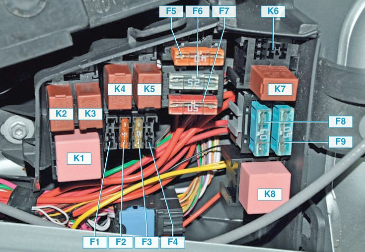 Фото - схема блока под капотом ларгус Вариант 1