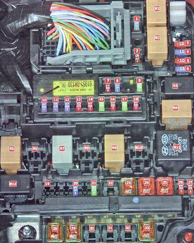 Фото схема блока под капотом вариант 2