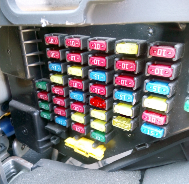 Фотография блока предохранителей в салоне хендай туксон