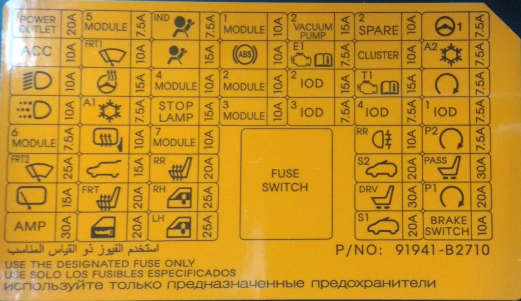 Пример схемы с крышки блока