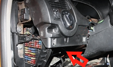 Расположение блока реле