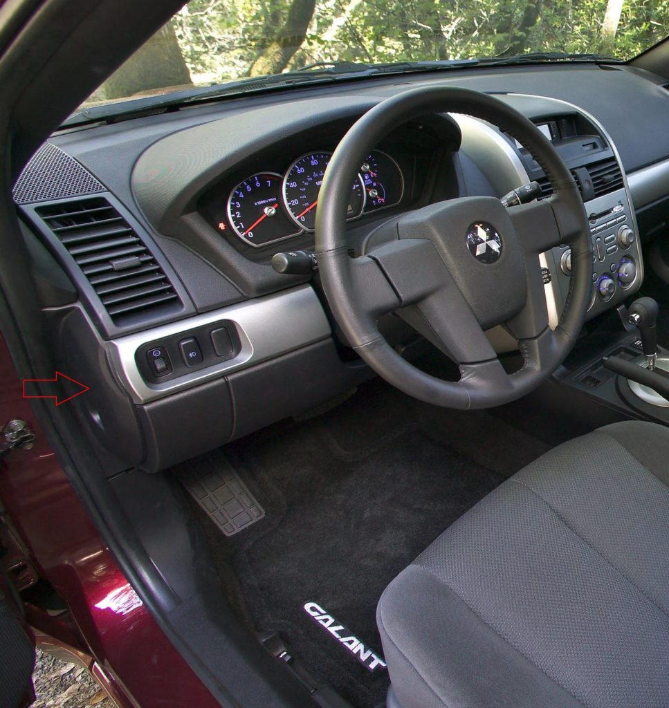 Расположение блока в салоне