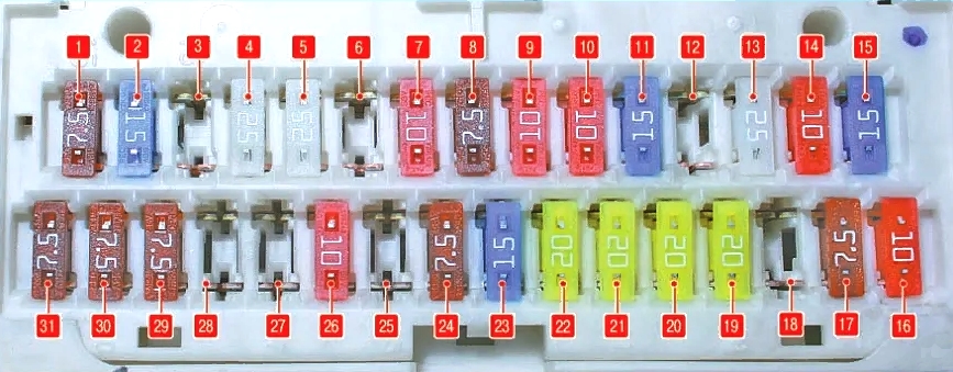 СХема блока в салоне королла 150