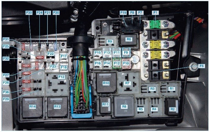 Схема блок под капотом форд фокус 2