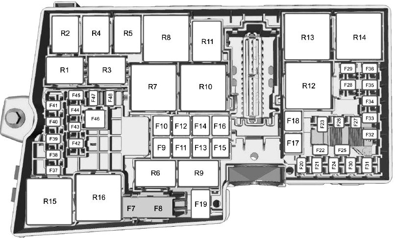 Схема блока под капотом 2 поколение Ford C-Max