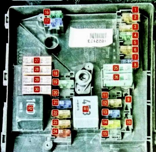 Схема блока под капотом ф гольф 6