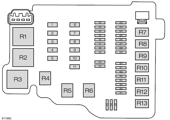 Схема блока под капотом форд фиеста 7