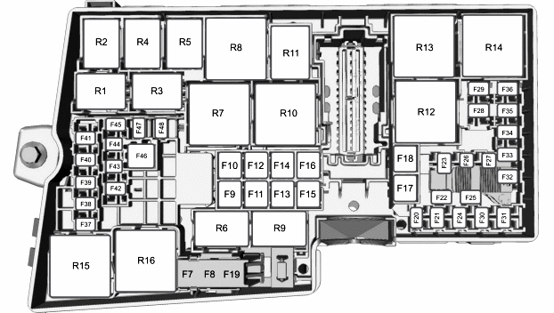 Схема блока под капотом форд куга 2