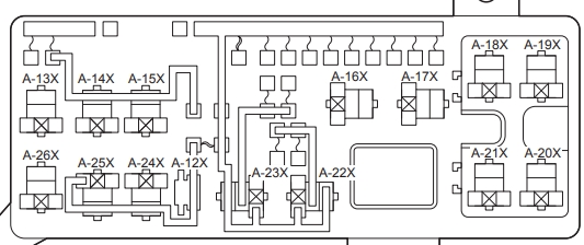 Схема блока реле под капотом