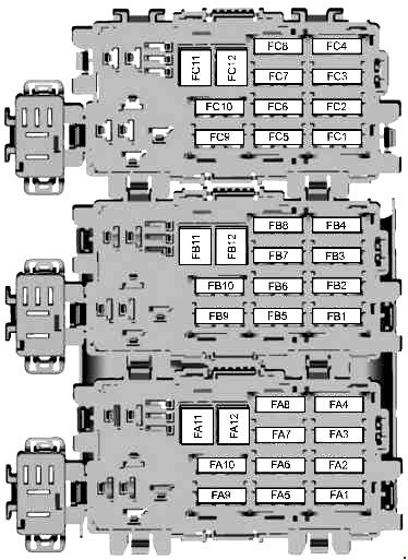 Схема блока в багажнике вариант 1