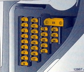 Схема блока в салоне опель вектра с