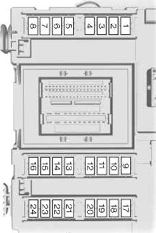 Схема блока в салоне вариант 2