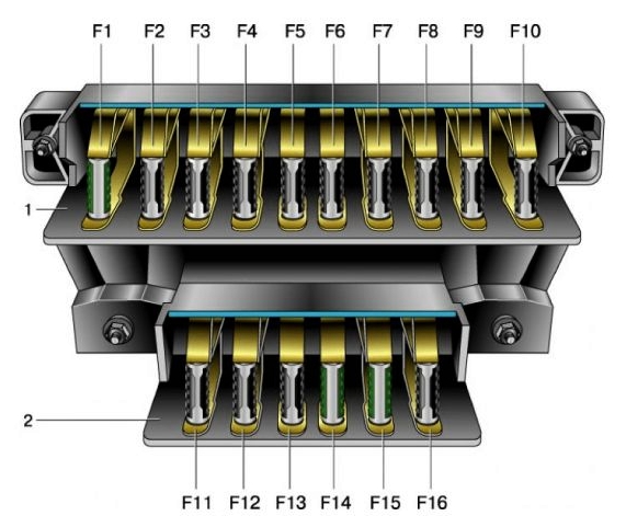 Схема основного блока предохранителей нива 2121