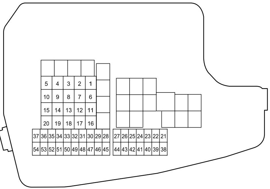 Схема предохранителей под капотом