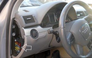 место расположения блока предохранителей а4 b7