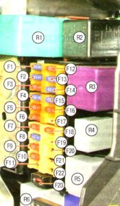 авео т200 схема предохранителей в салоне