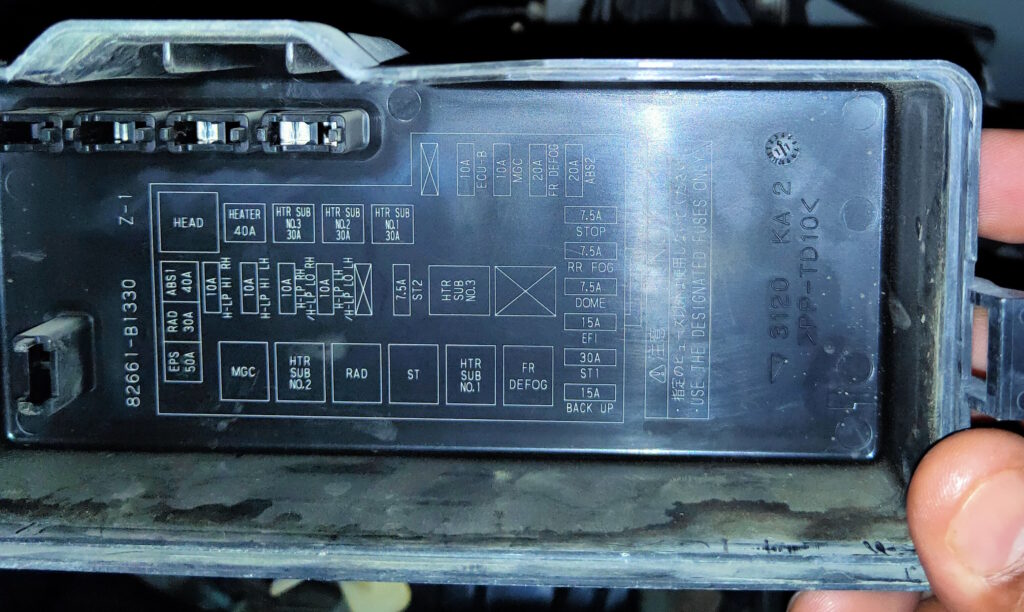 Схема с крышки блока