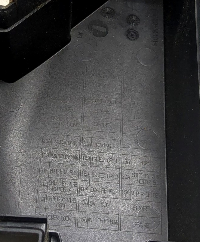 Схема с крышки блока