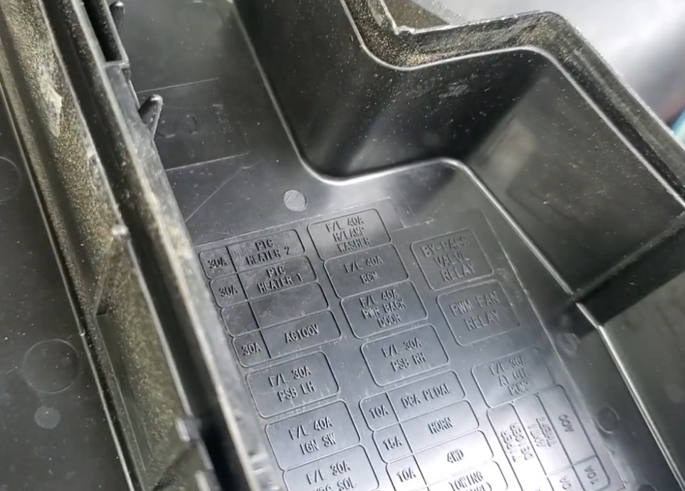 Схема с крышки блока